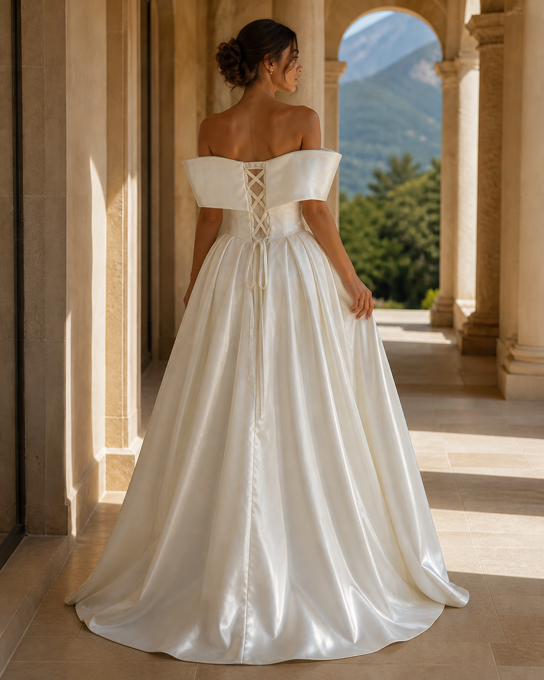 MANT Oversized Bow Strapless Ball Gown Wedding Dress