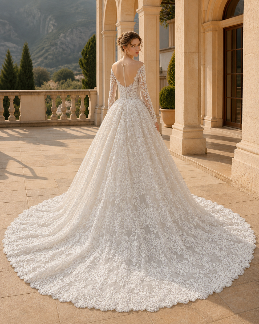 MANT Illusion Bateau Neckline Sweetheart Corset Ball Gown Wedding Dress