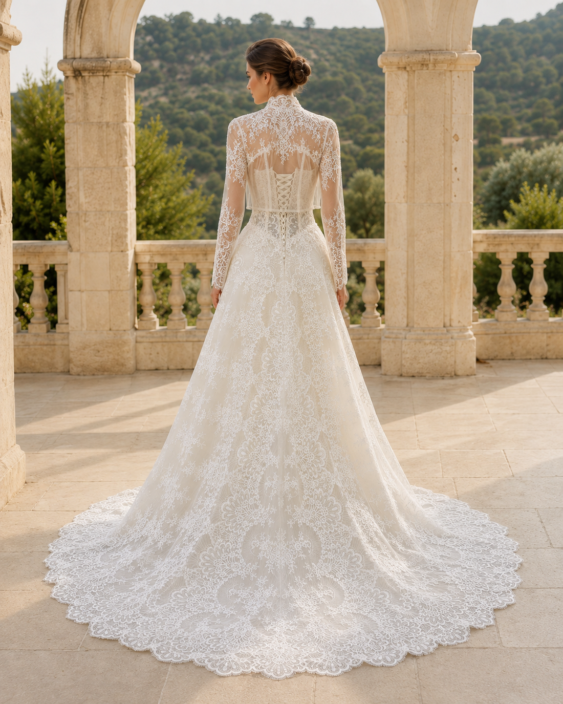 MANT Sweetheart Ornate Lace A-Line Wedding Dress