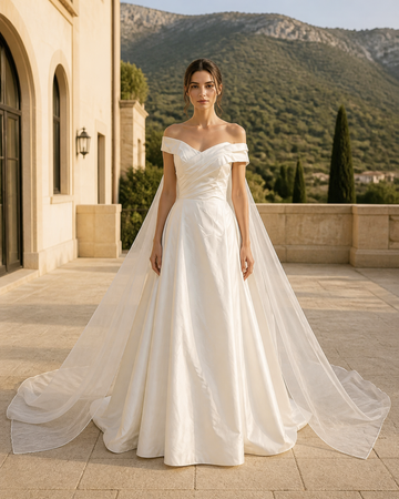 MANT Soft Off-Shoulder A-Line Wedding Dress