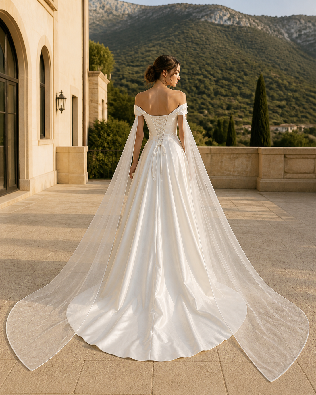 MANT Soft Off-Shoulder A-Line Wedding Dress