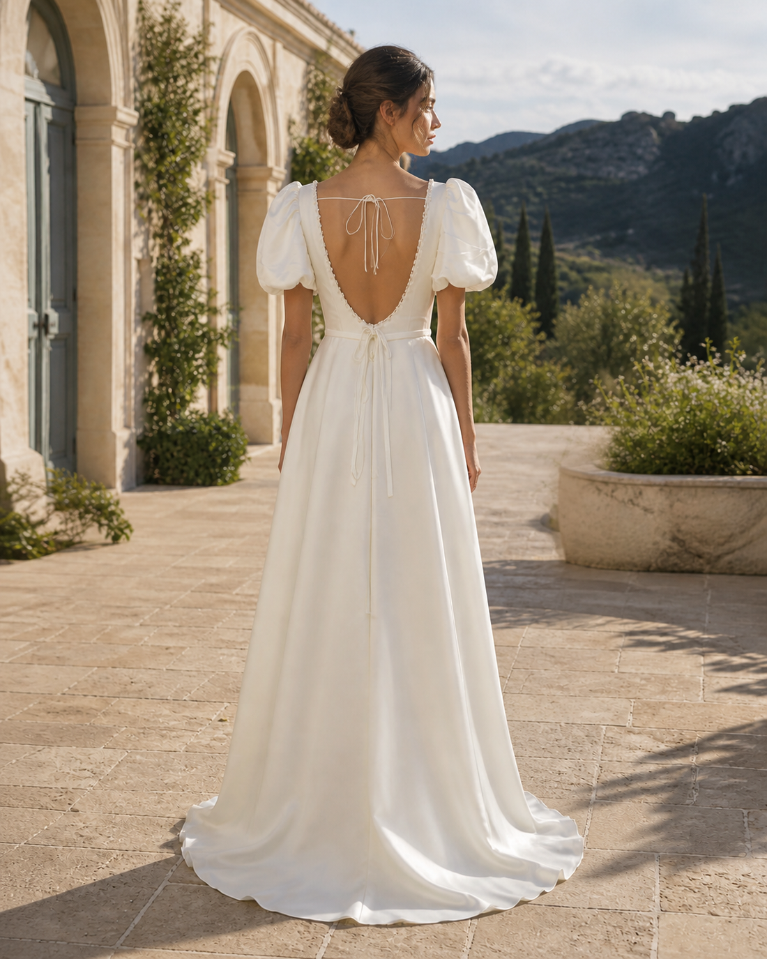 MANT Sweetheart Puff-Sleeve A-Line Wedding Dress