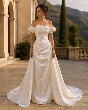 MANT Floral Off-Shoulder Mermaid Wedding Dress