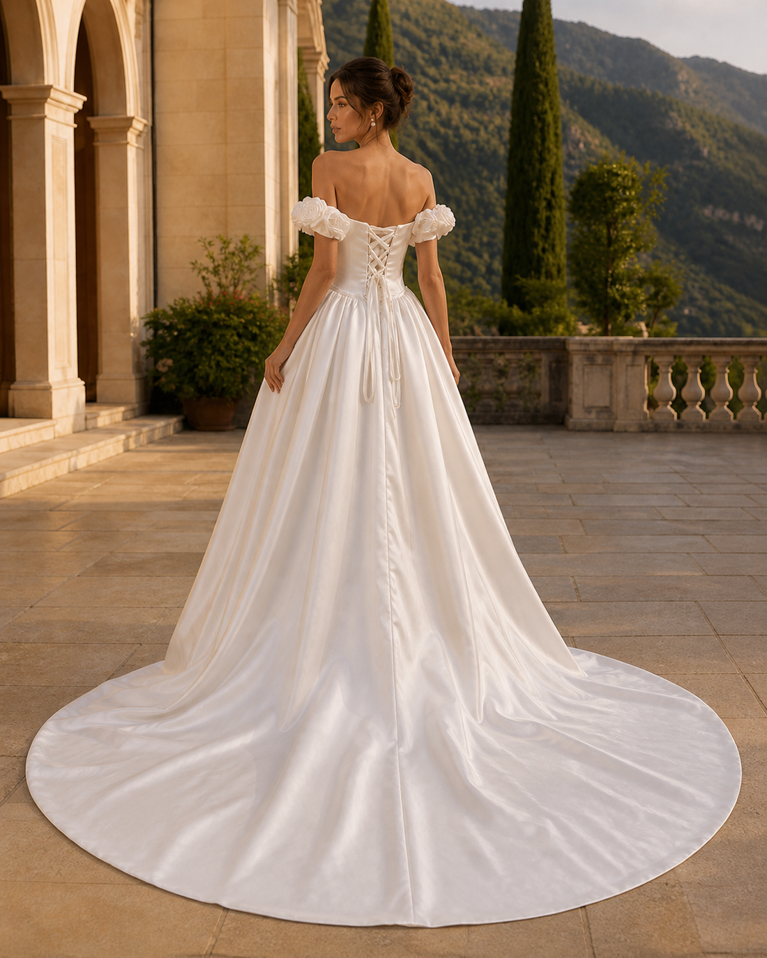 MANT Floral Off-Shoulder Mermaid Wedding Dress