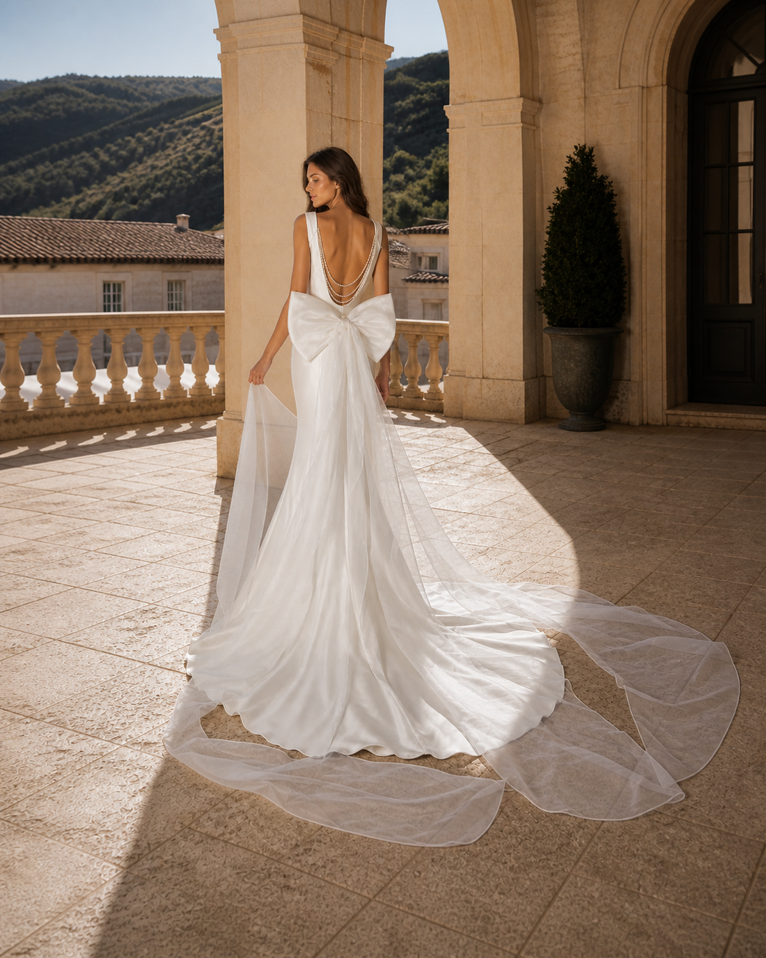 MANT Asymmetric Sculptural Mermaid Wedding Dress