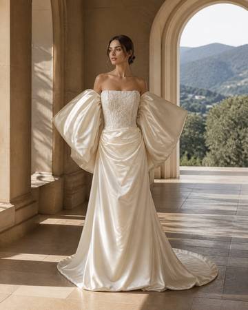 MANT Statement Hip-Bow Corset Mermaid Wedding Dress