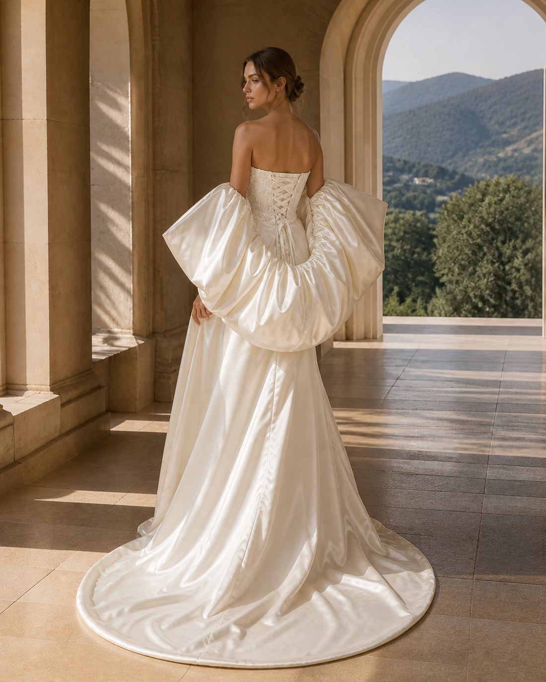 MANT Statement Hip-Bow Corset Mermaid Wedding Dress
