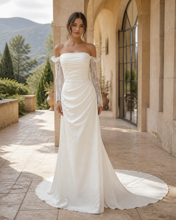 MANT Straight Off-Shoulder Mermaid Wedding Dress