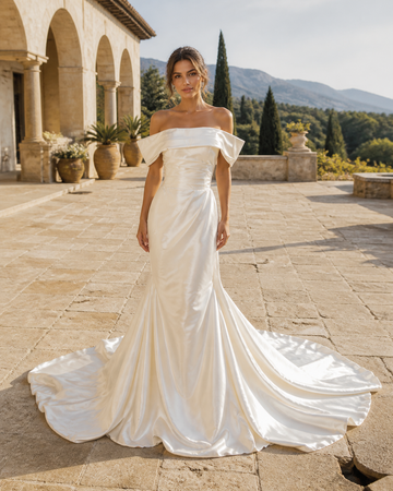 MANT Bandeau Off-Shoulder Mermaid Wedding Dress