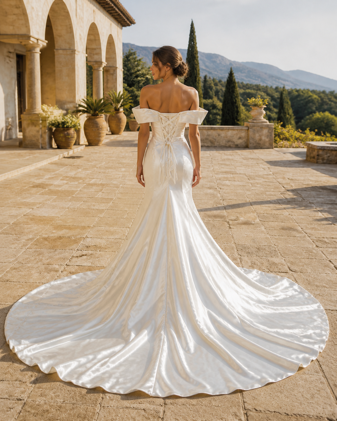 MANT Bandeau Off-Shoulder Mermaid Wedding Dress