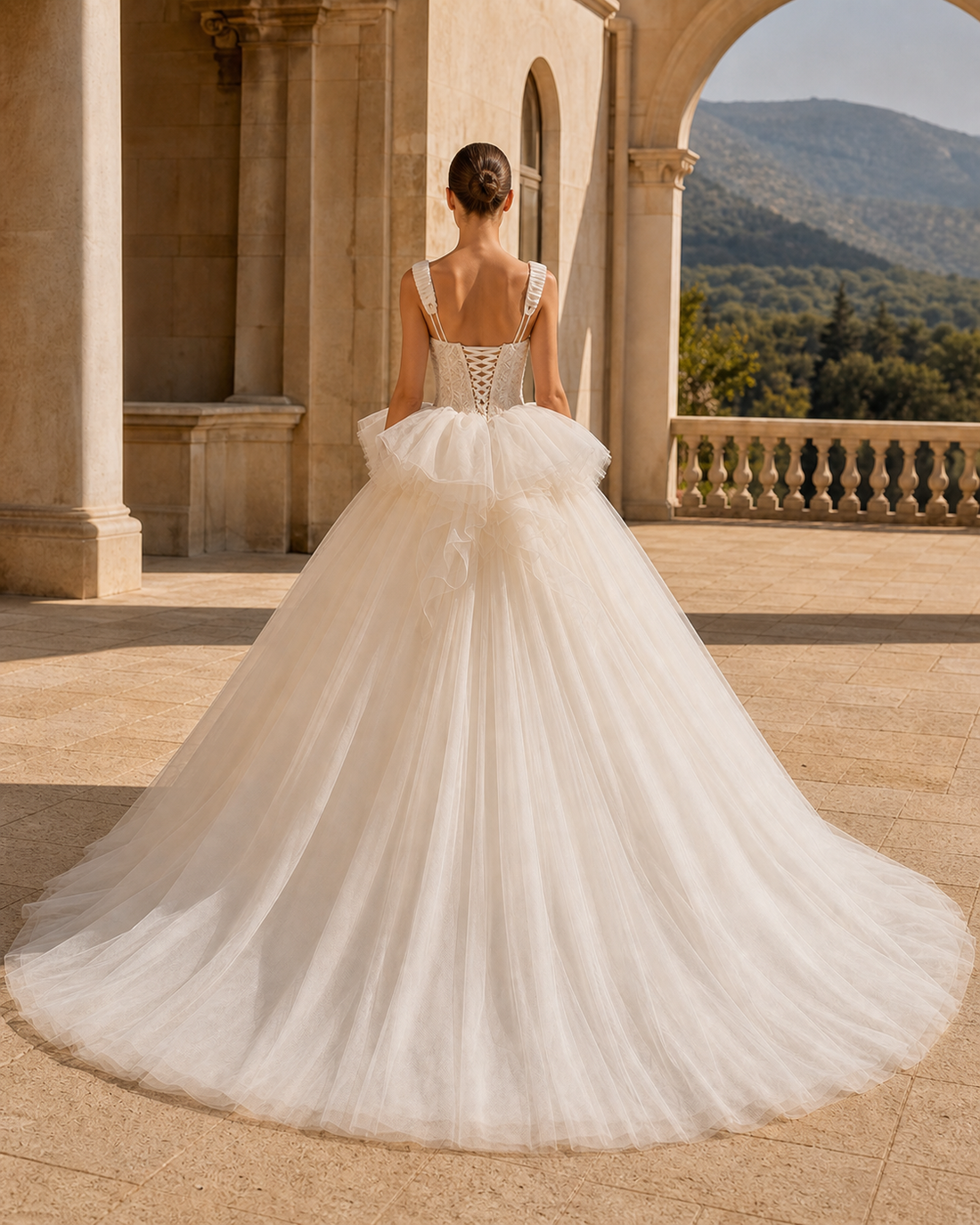 MANT Embellished Straps Sweetheart Corset Ball Gown Wedding Dress