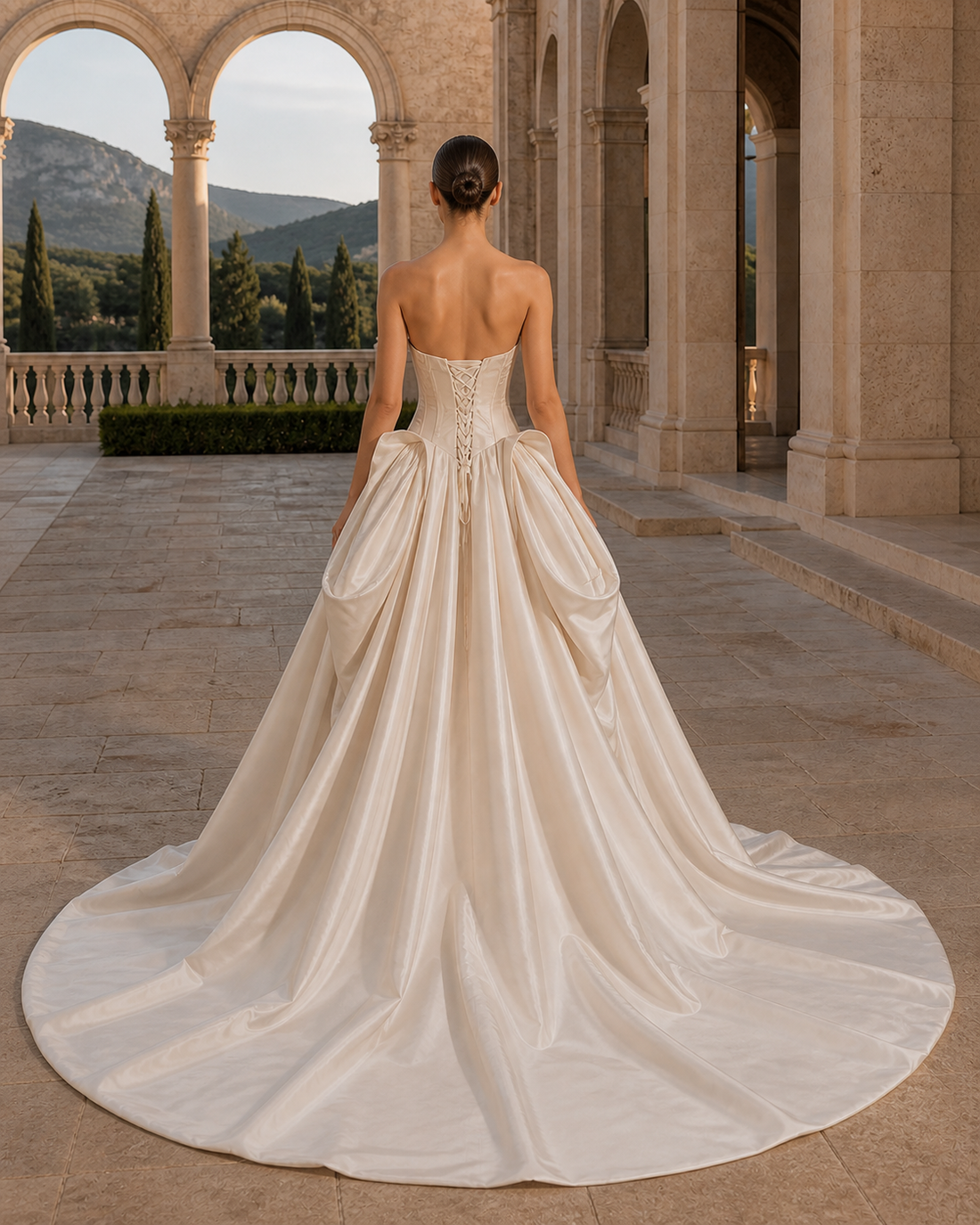 MANT Sweetheart Corset Lace Bodice Ball Gown Wedding Dress