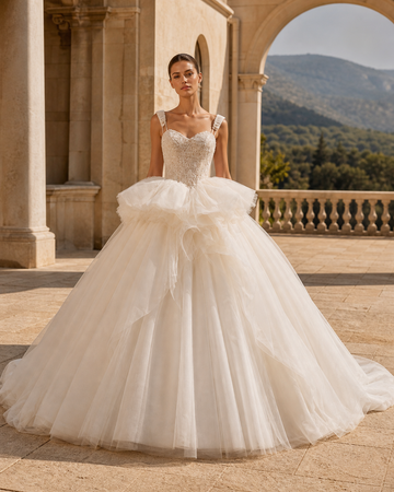 MANT Embellished Straps Sweetheart Corset Ball Gown Wedding Dress